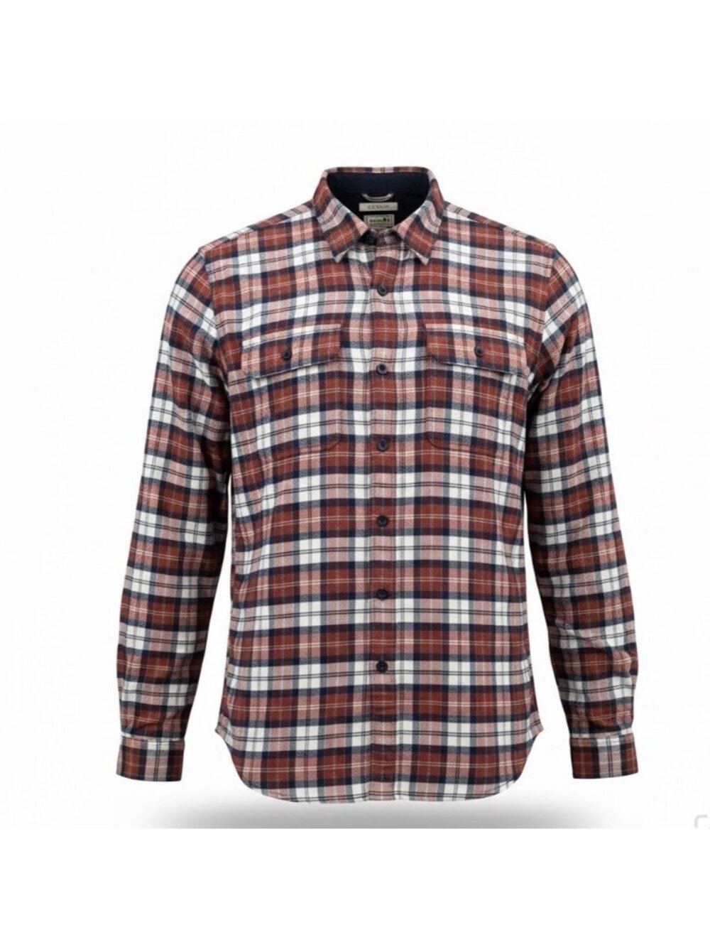 L.L. Bean Mens Russet Plaid Flannel Shirt Reg Traditional Fit Sz XXL